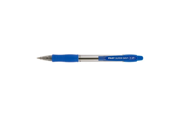 CANETA ESFEROGRÁFICA 1.0 SUPER GRIP AZUL RETRÁTIL PILOT