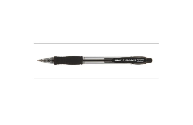 CANETA ESFEROGRÁFICA 1.0 SUPER GRIP PRETA RETRÁTIL PILOT