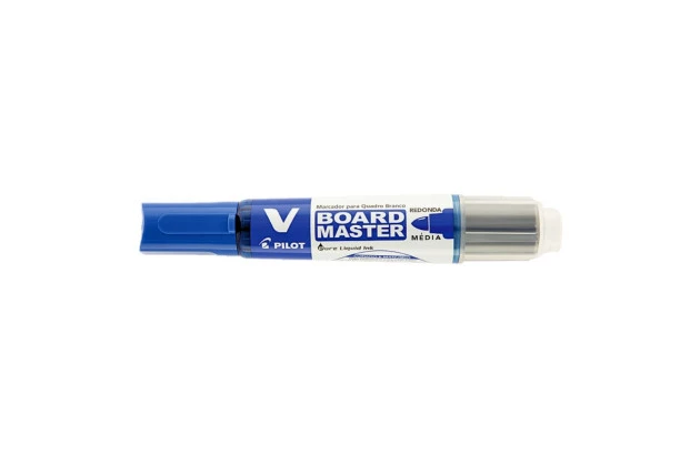 MARCADOR PARA QUADRO BRANCO RECARREGÁVEL V-BOARD MASTER AZUL PILOT | PONTA MÉDIA