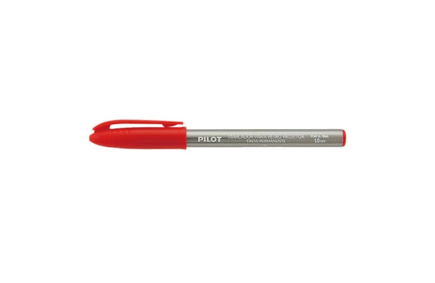 MARCADOR PARA RETRO PROJETOR 1.0 VERMELHO PONTA FINA PERMANENTE PILOT