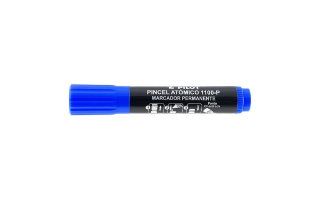 PINCEL ATÔMICO PERMANENTE PONTA CHANFRADA  RECARREGÁVEL 1100-P AZUL PILOT