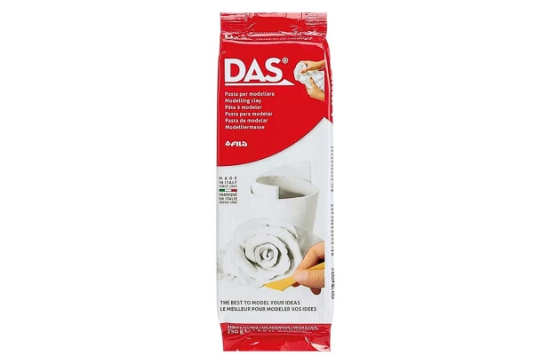MASSA PARA MODELAR CERÂMICA FRIA BRANCA 250G DAS