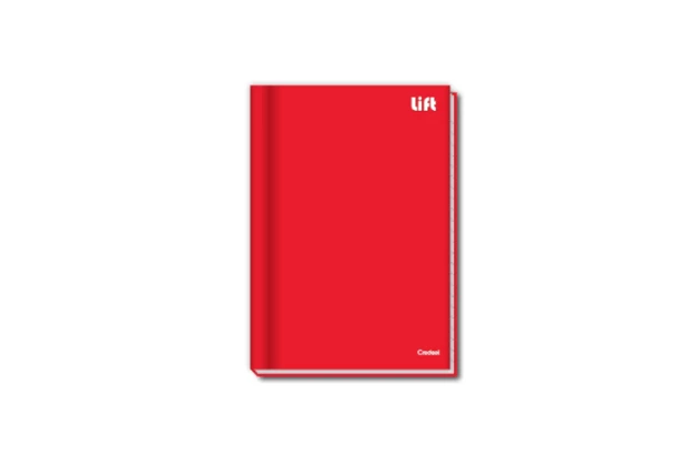 CADERNO UNIVERSITARIO COSTURADO CD 96F LIFT VERMELHO CREDEAL