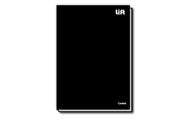 CADERNO CAPA DURA BROCHURA LIFT 1 MATERIA PRETO CREDEAL