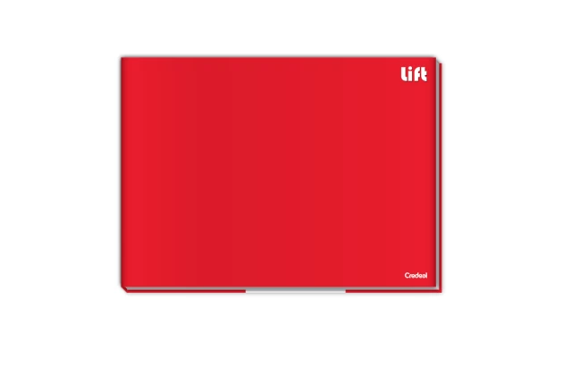 CADERNO DE DESENHO CAPA DURA BROCHURA LIFT VERMELHO
