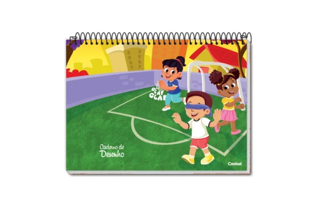 CADERNO DE DESENHO CAPA DURA TURMA DA LALA CREDEAL
