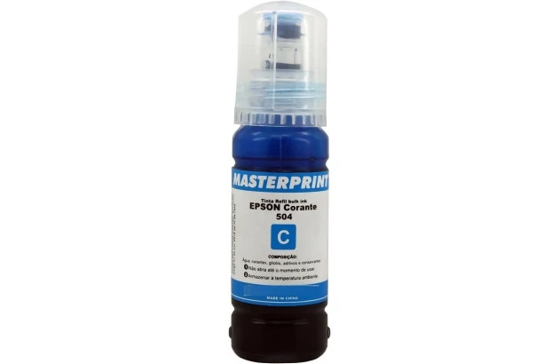 TINTA PARA IMPRESSORA EPSON COMPATÍVEL MP 504/544 C AZUL 70ML - REFIL MASTERPRINT