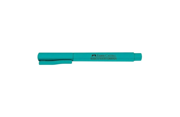 MARCA TEXTO GRIFPEN VERDE AGUA PONTA CHANFRADA - FABER CASTELL MT/VAZF