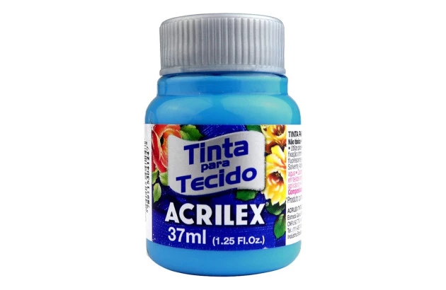 TINTA PARA TECIDO FOSCA 37ML AZUL CELESTE 503 ACRILEX 4140