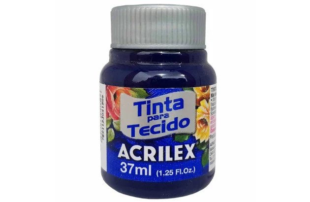 TINTA PARA TECIDO FOSCA 37ML AZUL MARINHO 544 ACRILEX 4140