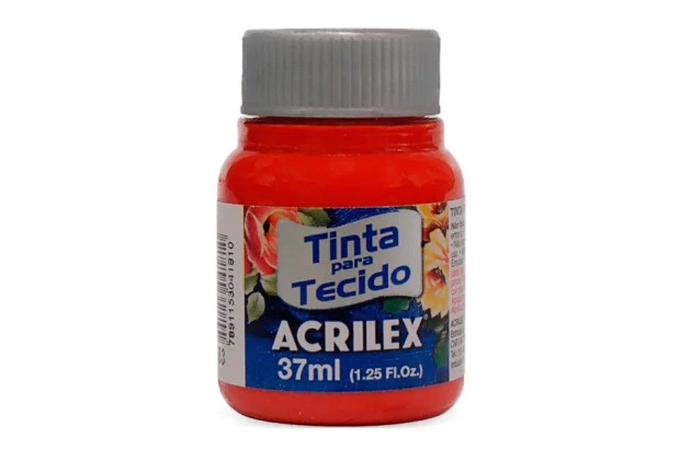 TINTA PARA TECIDO FOSCA 37ML VERMELHO TOMATE 583 ACRILEX 4140