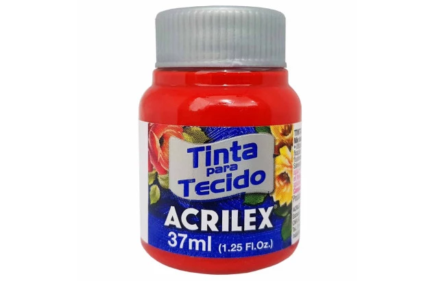 TINTA PARA TECIDO FOSCA 37ML VERMELHO ESCARLETE 508 ACRILEX 4140