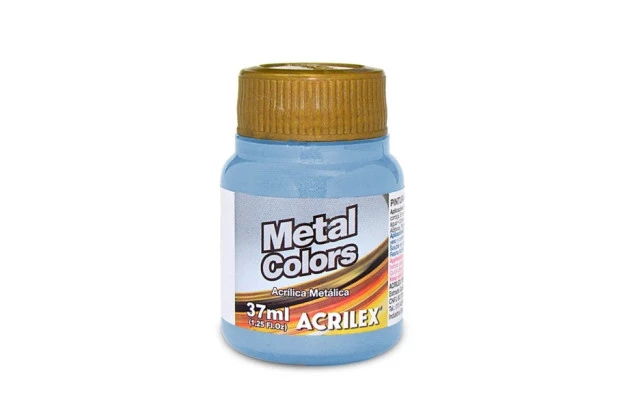 TINTA ACRÍLICA METÁLICA METAL COLORS 37ML AZUL MAR 535 ACRILEX 3640