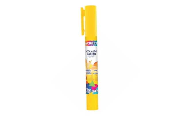 COLA EM BASTÃO CANETA 6G - LAVÁVEL | ACRILEX 2706