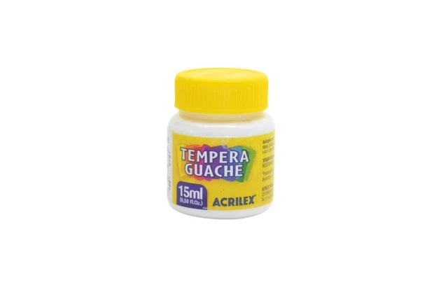 TINTA GUACHE 15ML BRANCA 519 ACRILEX - UNIDADE