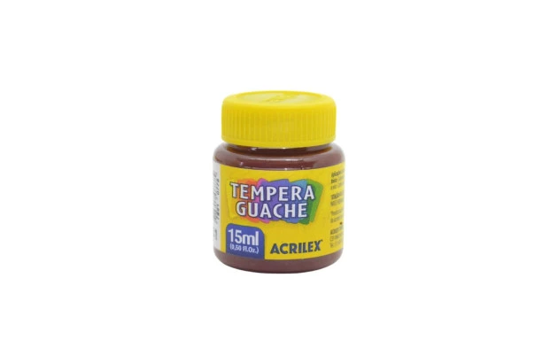 TINTA GUACHE 15ML MARROM 531 ACRILEX - UNIDADE