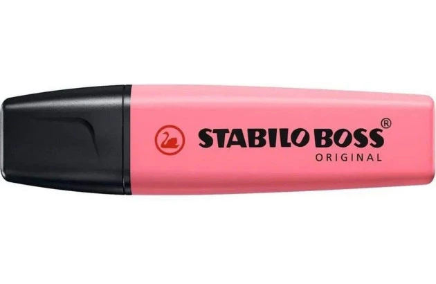 MARCA TEXTO STABILO PASTEL ROSA CEREJA 70/150 CHANFRADO TRAÇO 2 A 5MM CORES VIBRANTES