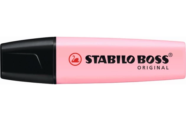 MARCA TEXTO STABILO PASTEL ROSA 70/129 CHANFRADO TRAÇO 2 A 5MM CORES VIBRANTES