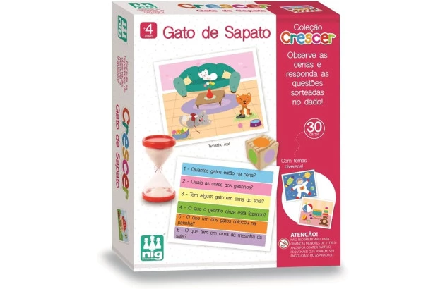 JOGO EDUCATIVO GATO DE SAPATO | TEMAS DIVERSOS - COLEÇÃO CRESCER