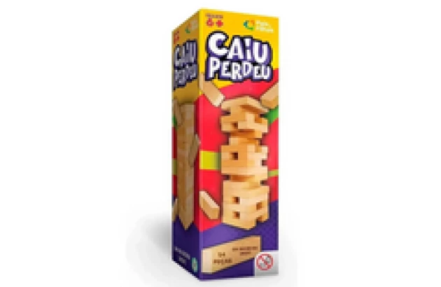 JOGO CAIU PERDEU 54 PECAS EM MDF | + 6 ANOS | PAIS & FILHOS
