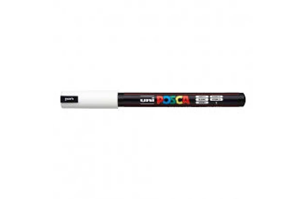 CANETA POSCA PC-3M 0.9 A 1.3 MM BRANCA BULLET UNI-BALL