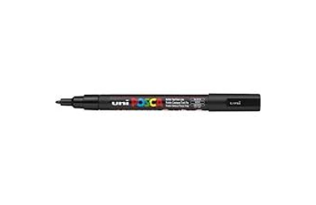 CANETA UNI POSCA PC-3M FINA PRETA