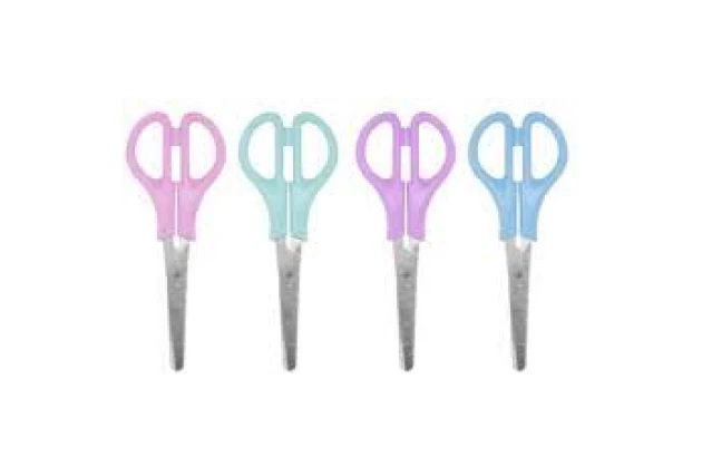 TESOURA ESCOLAR 13CM PASTEL KS-125P - PONTAS ARREDONDADAS