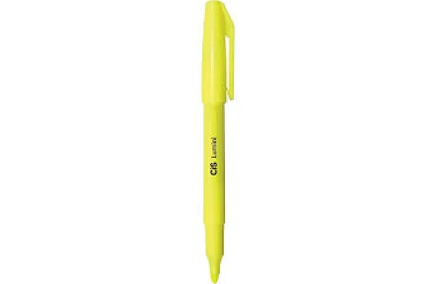 MARCA TEXTO LUMINI NEON AMARELO PONTA CHANFRADA  COM TRAÇO 1 A 3.5 MM - CIS