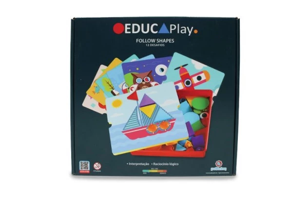 BRINQUEDO EDUCATIVO FOLLOW SHAPES +3ANOS - EDUCA PLAY | LINHA INCLUSIVA