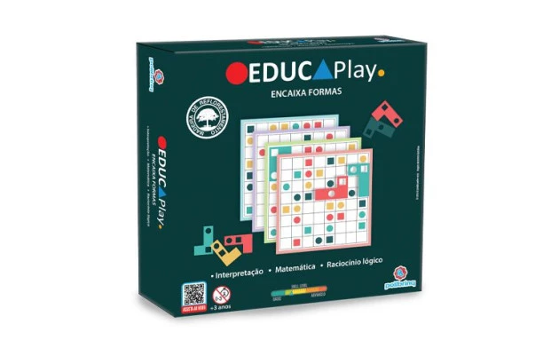 BRINQUEDO EDUCATIVO ENCAIXA FORMAS EM MADEIRA +3 ANOS - EDUCA PLAY | LINHA INCLUSIVA