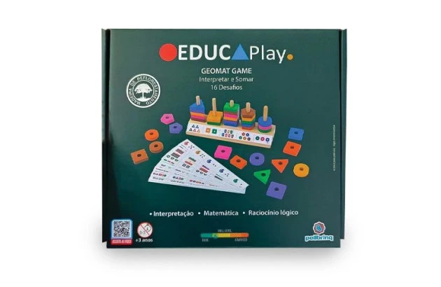 BRINQUEDO EDUCATIVO INTERPRETAR E SOMAR EM MADEIRA +3ANOS - EDUCA PLAY | LINHA INCLUSIVA