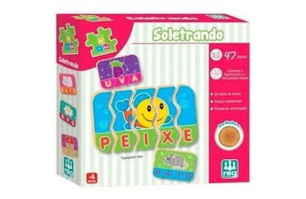 JOGO EDUCATIVO SOLETRANDO 47 PECAS NIG