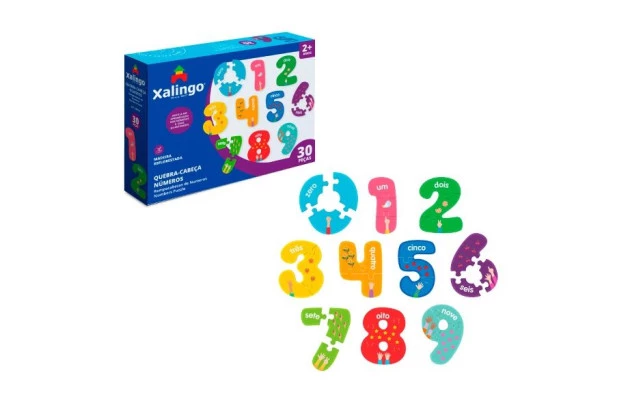 QUEBRA CABEÇA EDUCATIVO NUMEROS 30 PÇS XALINGO