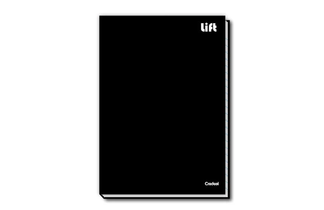 CADERNO UNIVERSITARIO COSTURADO CD 96F LIFT PRETO CREDEAL