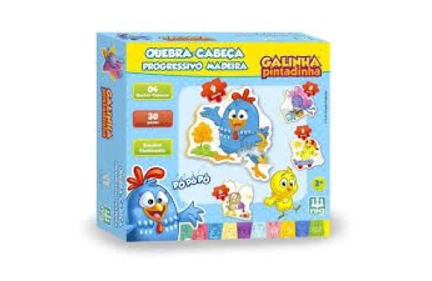 QUEBRA CABECA GALINHA PINTADINHA 30 PECAS NIG