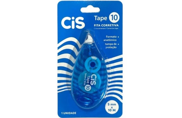 CORRETIVO FITA CIS TAPE 10 5MM X 10M DESING ERGONÔMICO