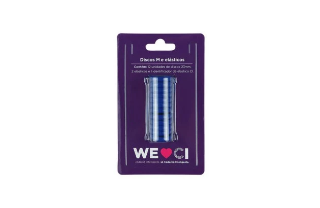 DISCOS CADERNO INTELIGENTE GRANDE COM ELASTICOS AZUL ROYAL CI312034