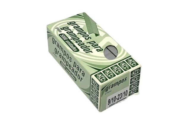 GRAMPOS PARA GRAMPEADOR 23/10 - 9/10 GALVANIZADOS COM 5000 UNIDADES | ACC