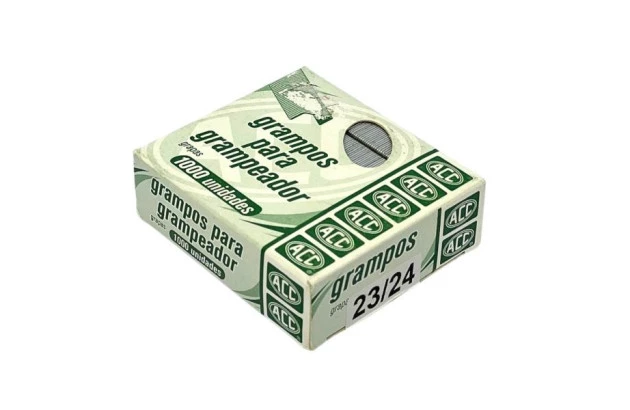 GRAMPOS PARA GRAMPEADOR 23/24 GALVANIZADOS COM 1000 UNIDADES | ACC