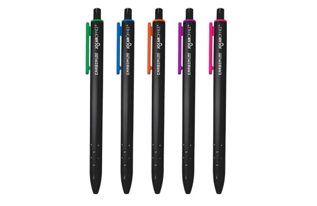 CANETA ESFEROGRÁFICA RETRÁTIL 0.7 CARBON LINE SORTIDA AZUL/ VERMELHA/ PRETA JOCAR OFFICE 10300