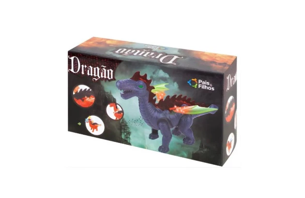 BRINQUEDO DRAGÃO LUZ E SOM PAIS & FILHOS