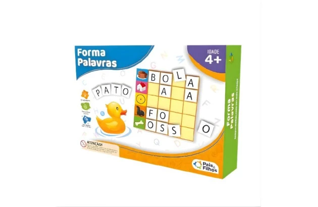 BRINQUEDO EDUCATIVO FORMA PALAVRAS + 4 ANOS PAIS E FILHOS