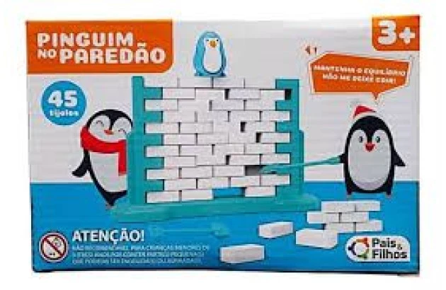 JOGO PINGUIM NO PAREDÃO 45 PEÇAS | + 3 ANOS | PAIS & FILHOS