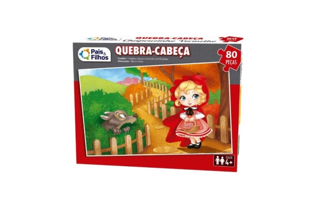 QUEBRA CABEÇA CHAPEUZINHO VERMELHO + 4 ANOS PAIS E FILHOS