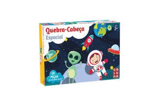 QUEBRA CABEÇA 9 PEÇAS ESPACIAL EM MDF | + 2 ANOS | PAIS & FILHOS 792465