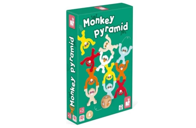 JOGO DE EQUILIBRIO MACACO PIRAMIDE ACIMA DE 3 ANOS JANOD