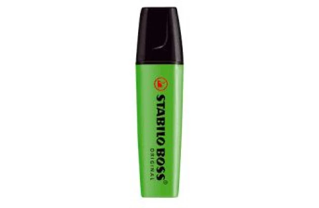 MARCA TEXTO STABILO BOSS VERDE CLARO 70/33 CHANFRADO TRAÇO 2 A 5MM CORES VIBRANTES