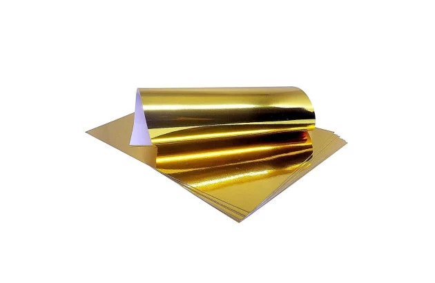 PAPEL CARTOLINA LAMINADO 48X60CM OURO - FOLHA