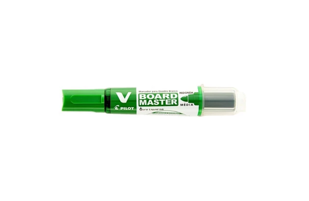MARCADOR PARA QUADRO BRANCO RECARREGÁVEL V-BOARD MASTER VERDE PILOT | PONTA MÉDIA