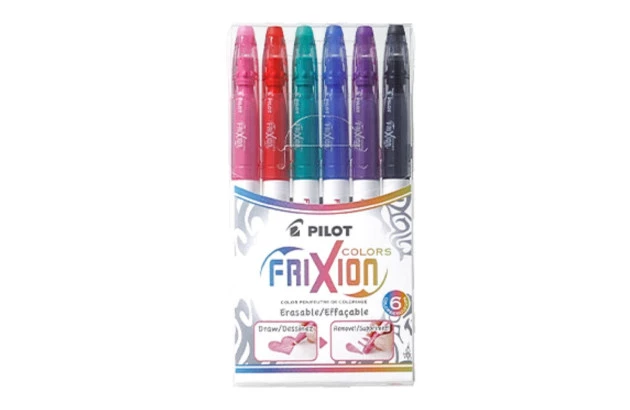 CANETA HIDROGRÁFICA APAGÁVEL FRIXION COLORS 6 CORES PILOT
